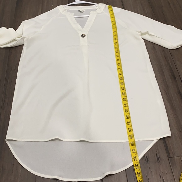 5 for $25 Jacqueline de young tunic top white - Picture 7 of 7